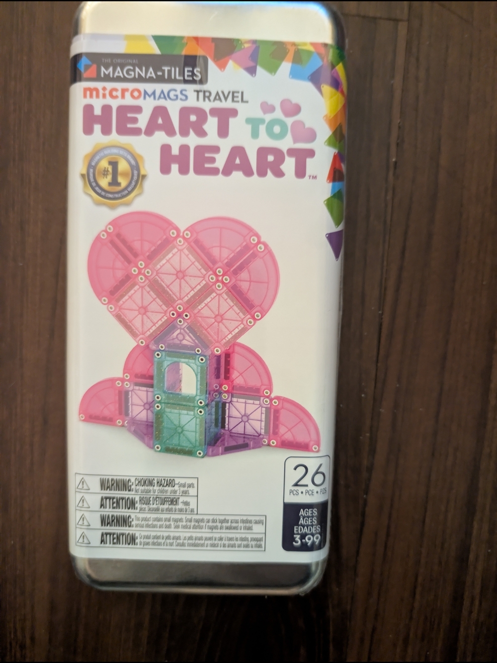 Magna -Tiles Travel Heart to Heart - Pink Building Set